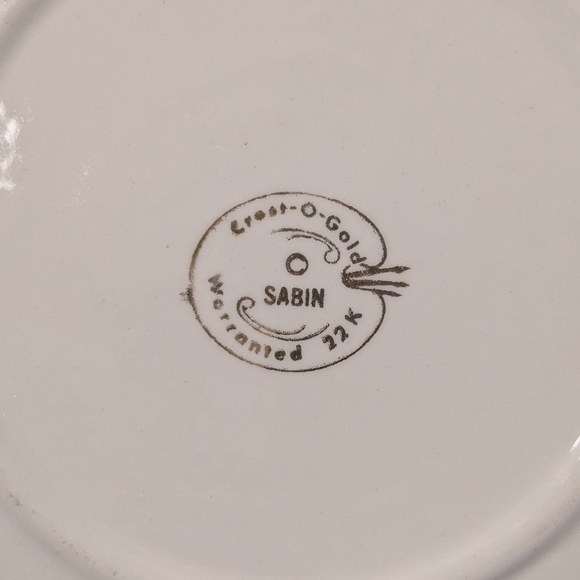 Vintage Crest-O-Gold Sabin 22K gold trimmed English Springer Spaniel plate - Picture 4 of 4